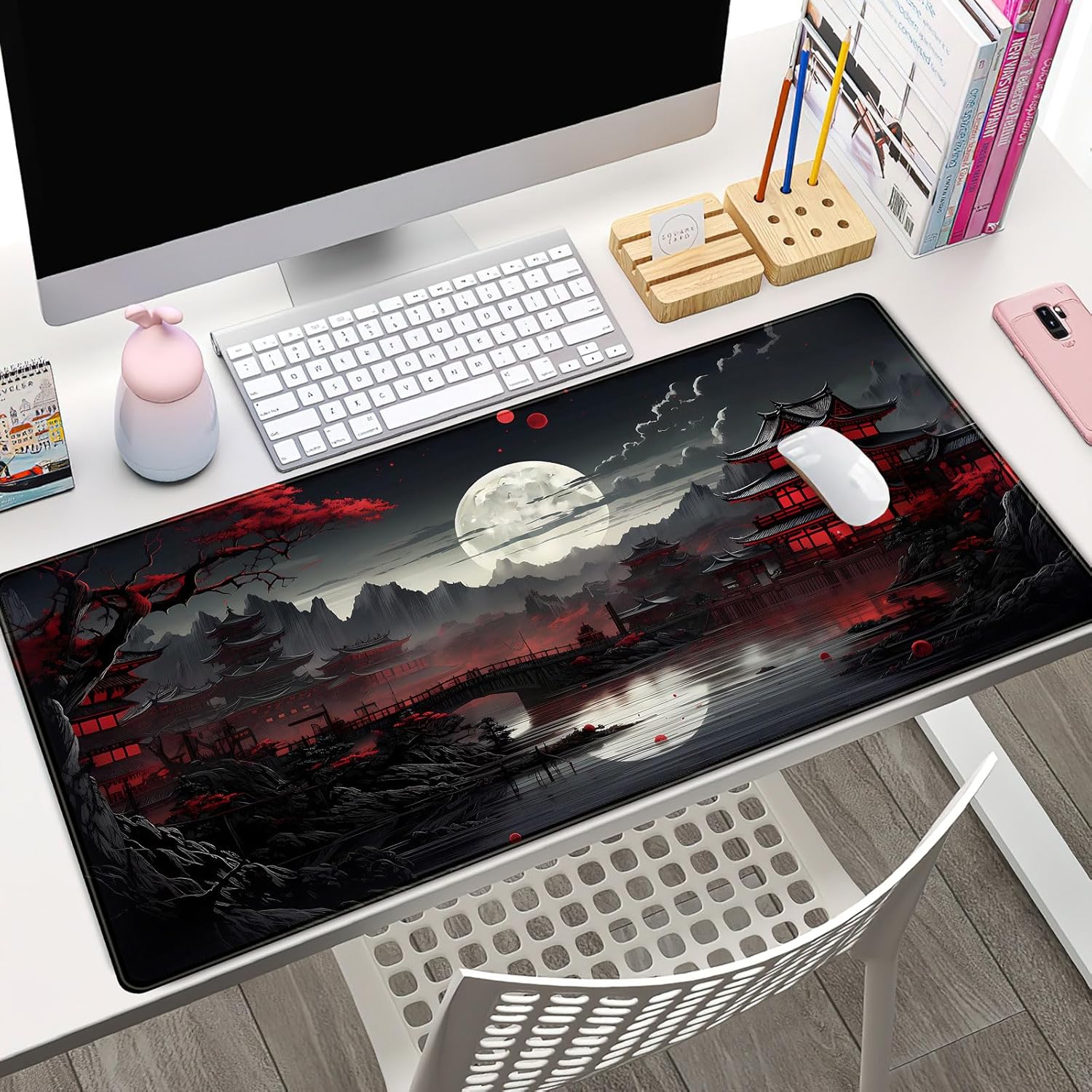 Japanese Desk Mat Riverside Fu - Gaming Keyboard And Mouse Pad incelemesi ve fiyatı