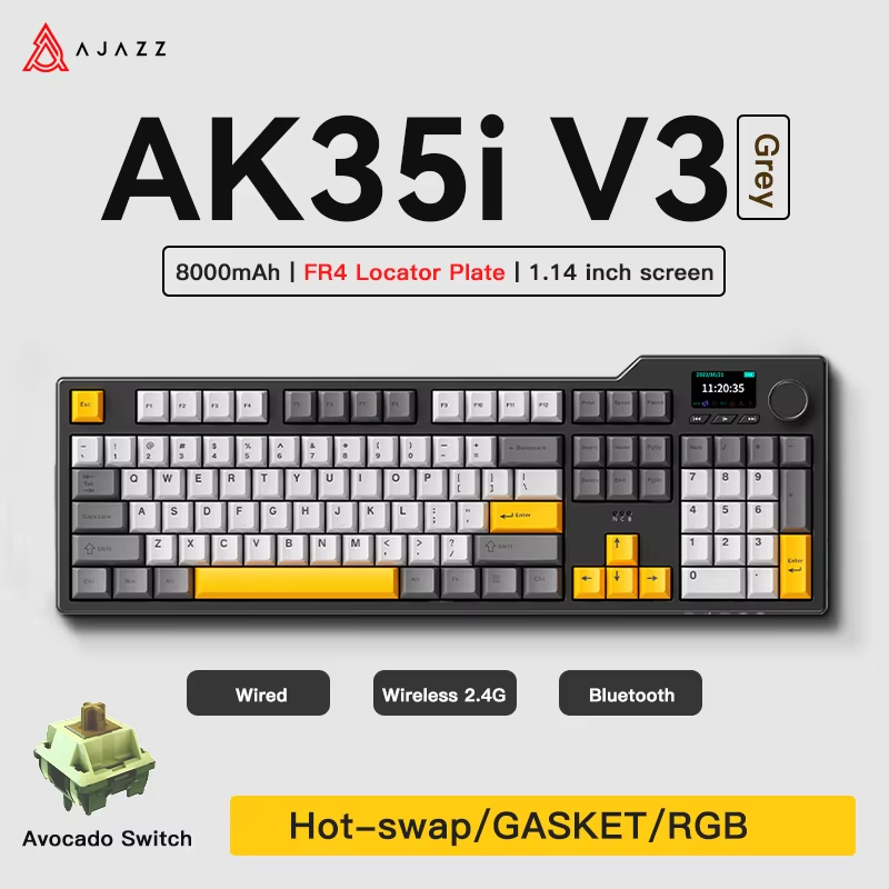 Ajazz AK35I V3/V4 MAX Tri-mode - Keyboard Gaming Mac incelemesi ve fiyatı