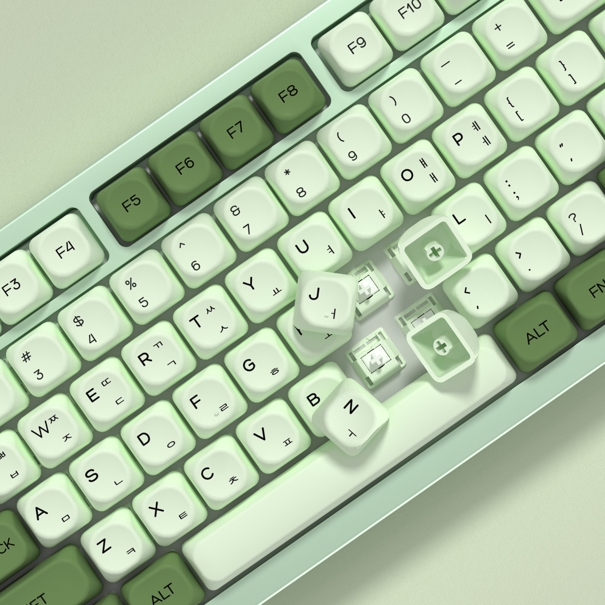 KBDiy Matcha Korean Keycap Gre - Keyboard Gaming Mac incelemesi ve fiyatı