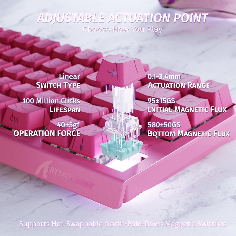ATTACK SHARK X68 HE 8000Hz Rap - Keyboard Gaming Mac incelemesi ve fiyatı