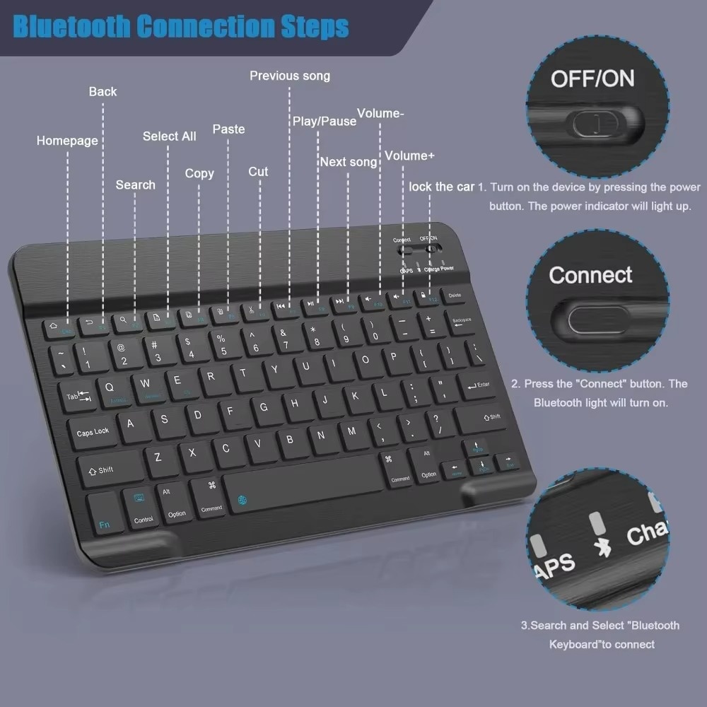 Bluetooth 5.0 Wireless Keyboar - Gaming Keyboard Bluetooth incelemesi ve fiyatı