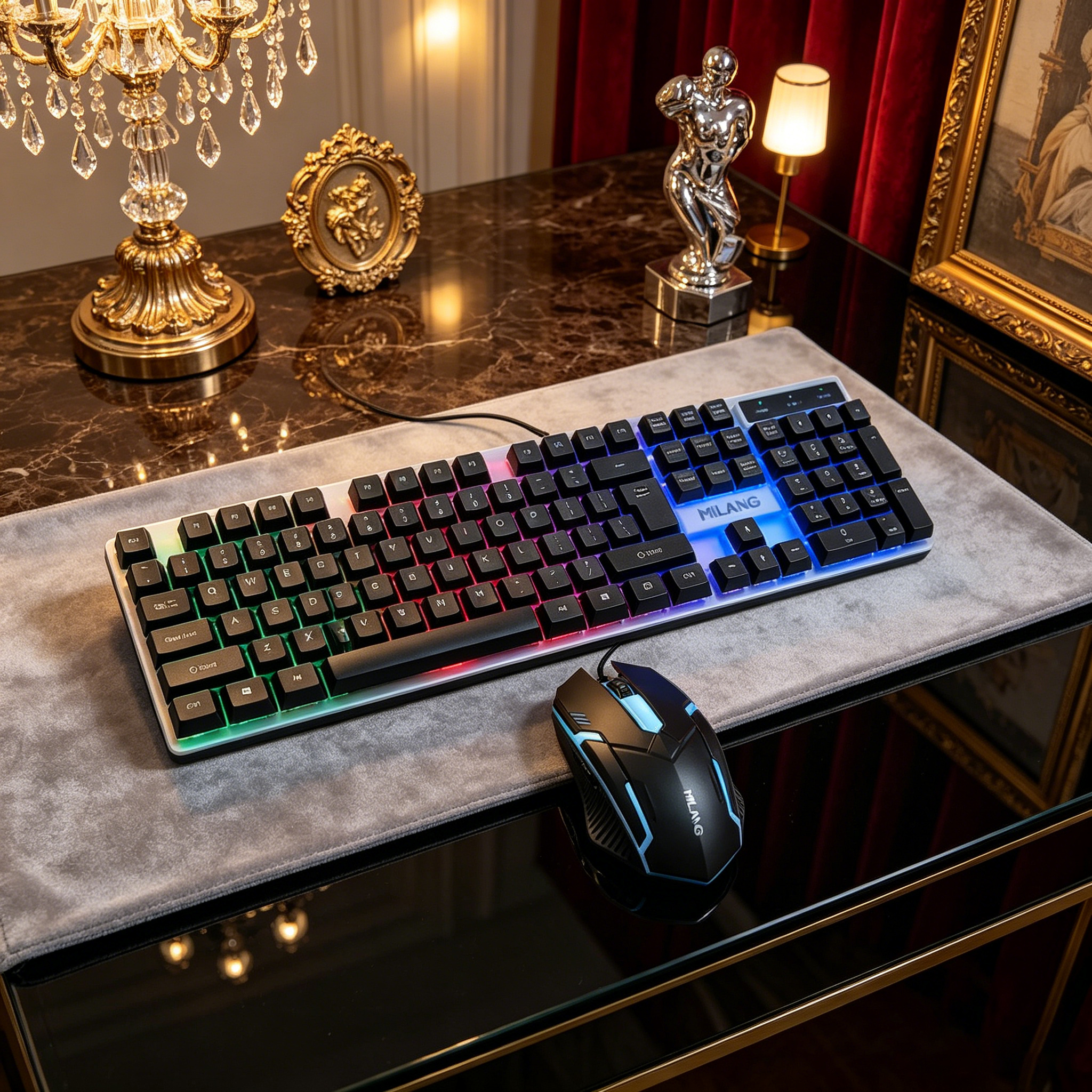 Wired RGB Backlit Keyboard Mou - Gaming Keyboard And Mouse Combo incelemesi ve fiyatı