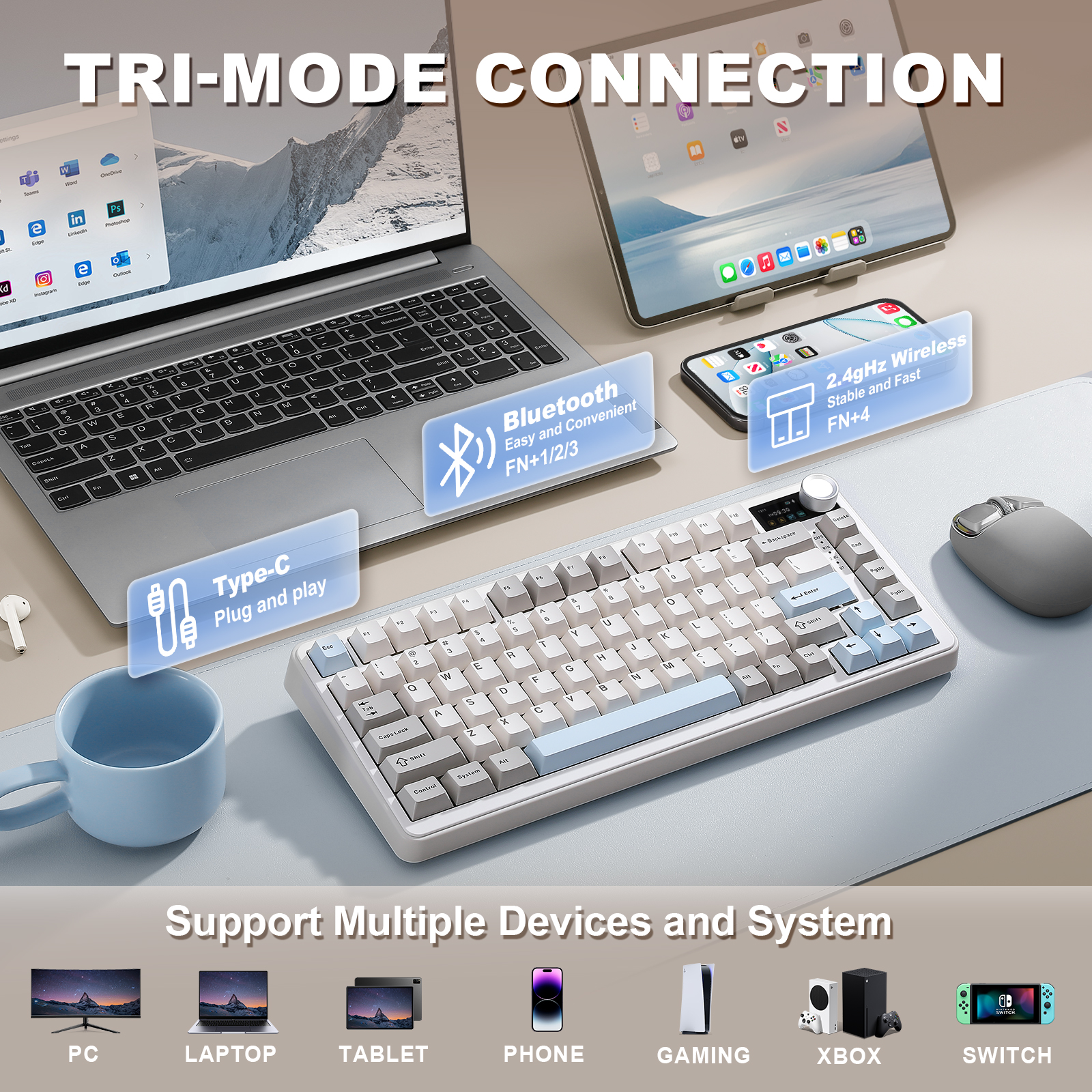 YUNZII B75 PRO MAX Wireless Me - Keyboard Gaming Mac incelemesi ve fiyatı