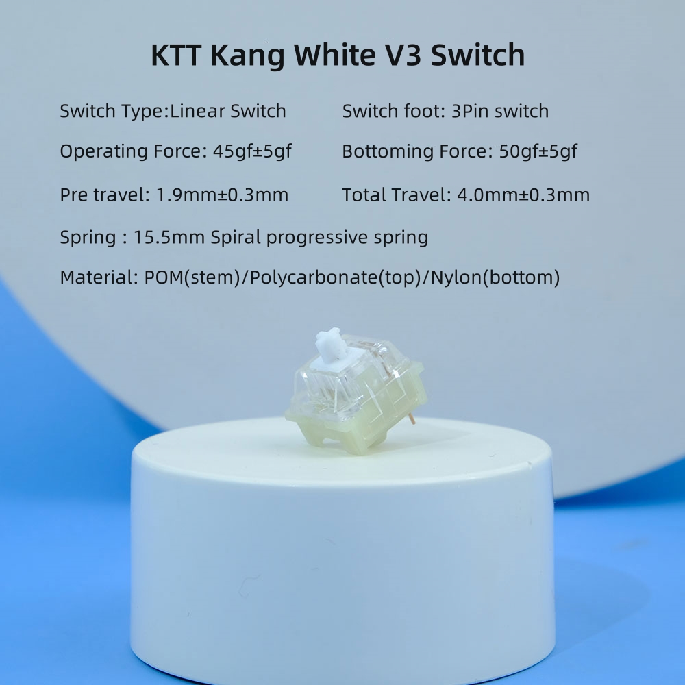 KTT Kang White V3 Switches Mec - Gaming Keyboard No Rgb incelemesi ve fiyatı