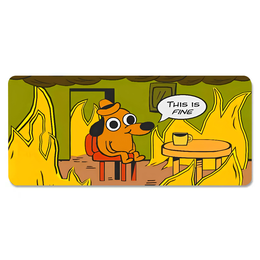 This Is Fine Dog Dachshund Mou - Gaming Keyboard And Mouse Pad incelemesi ve fiyatı