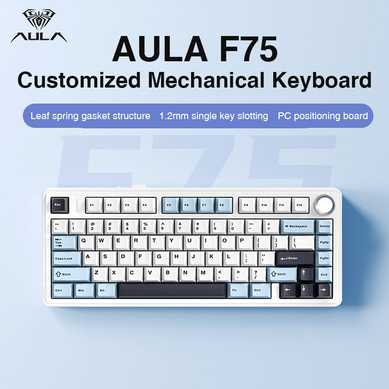 AULA F75 2.4G Wireless/Bluetoo - Gaming Keyboard Hand incelemesi ve fiyatı