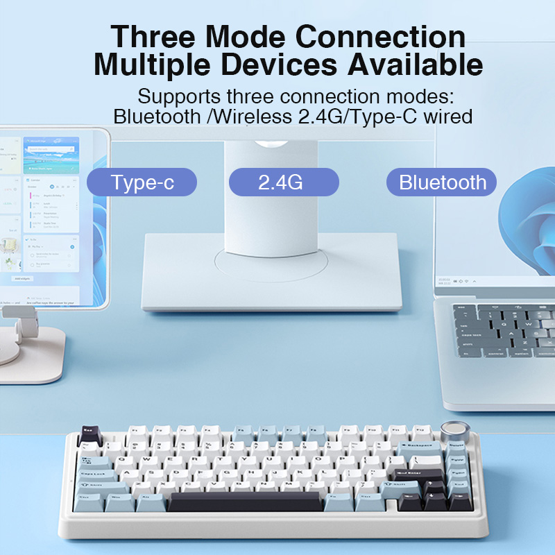 AULA F75 2.4G Wireless/Bluetoo - Gaming Keyboard Hand incelemesi ve fiyatı