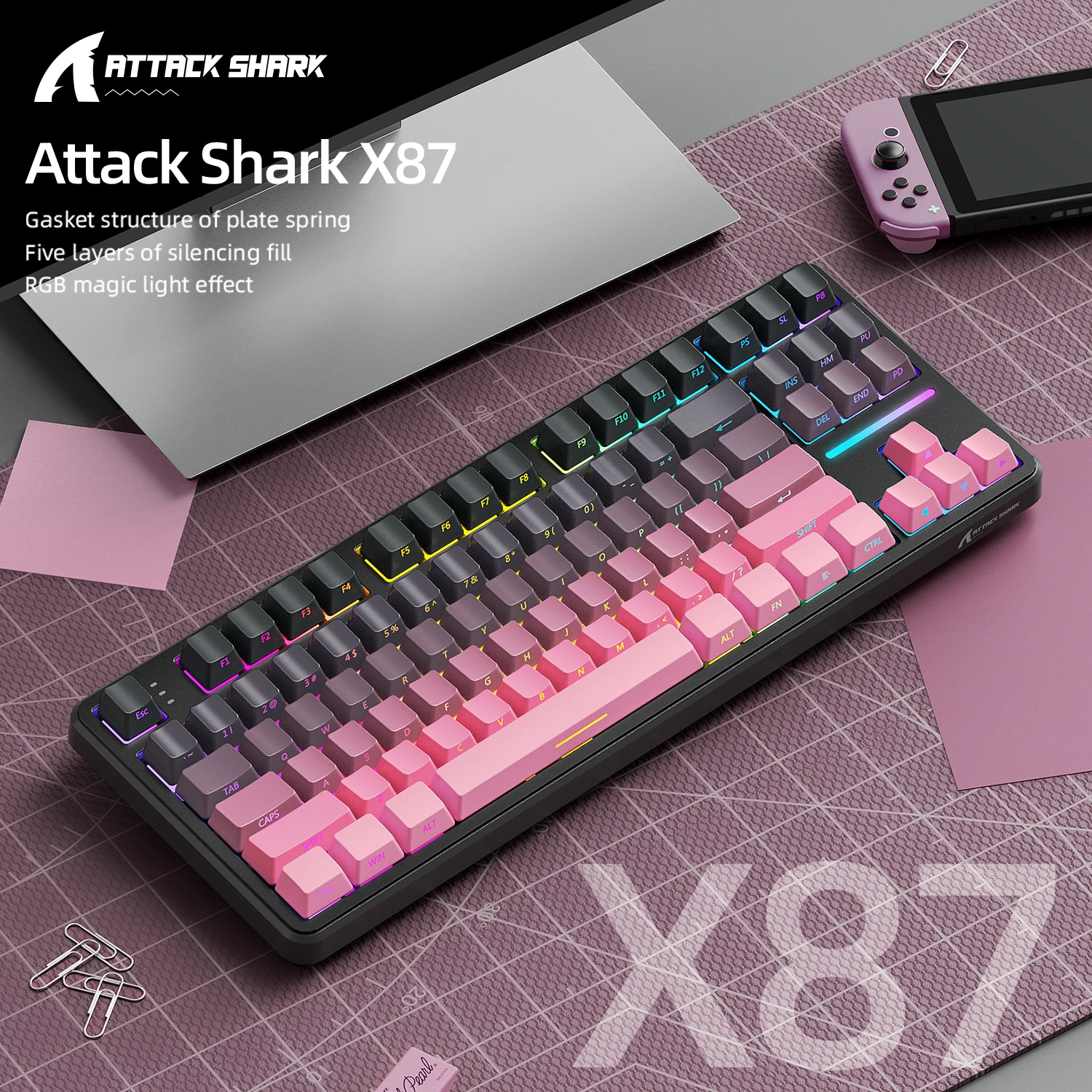 Attack Shark X87 Macro Drive G - Gaming Keyboard Bluetooth incelemesi ve fiyatı