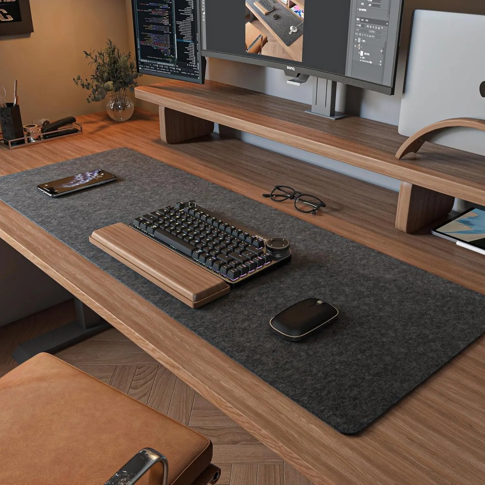 Felt Desk Mat Computer Mat for - Gaming Keyboard And Mouse Pad incelemesi ve fiyatı