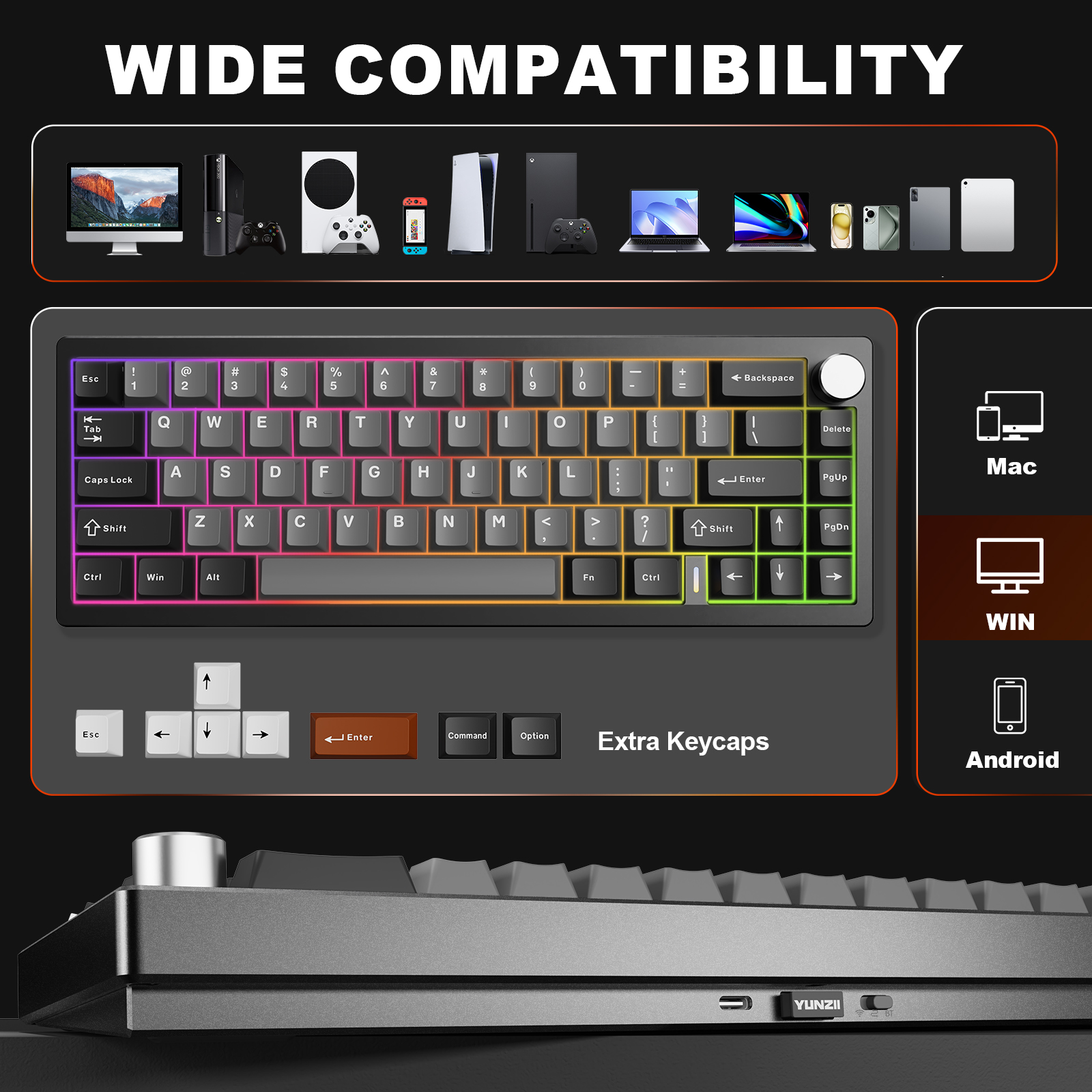YUNZII AL68 Black QMK/VIA Mech - Keyboard Gaming Mac incelemesi ve fiyatı