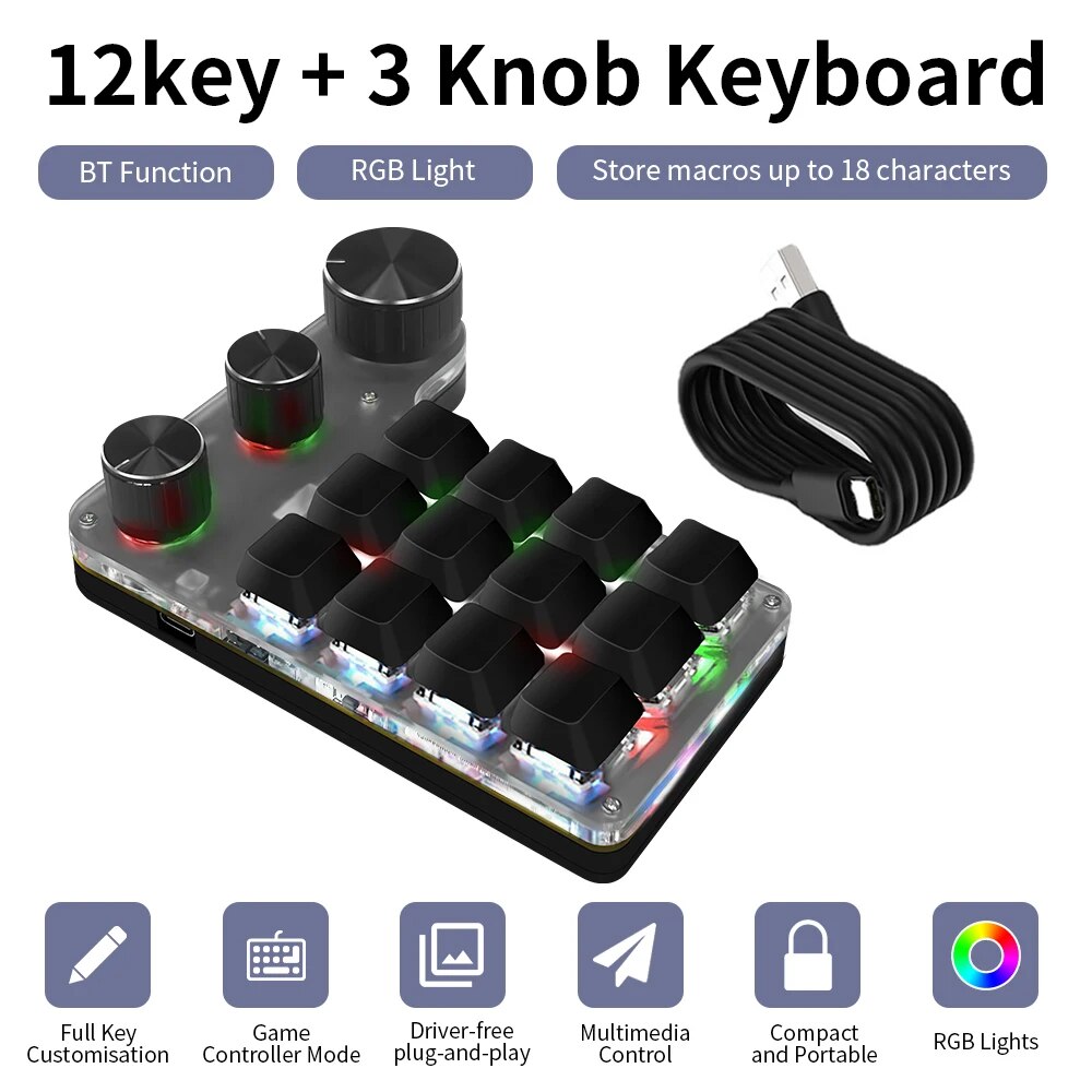 Bluetooth Programming Macro Cu - Gaming Keyboard Mini Mechanical incelemesi ve fiyatı